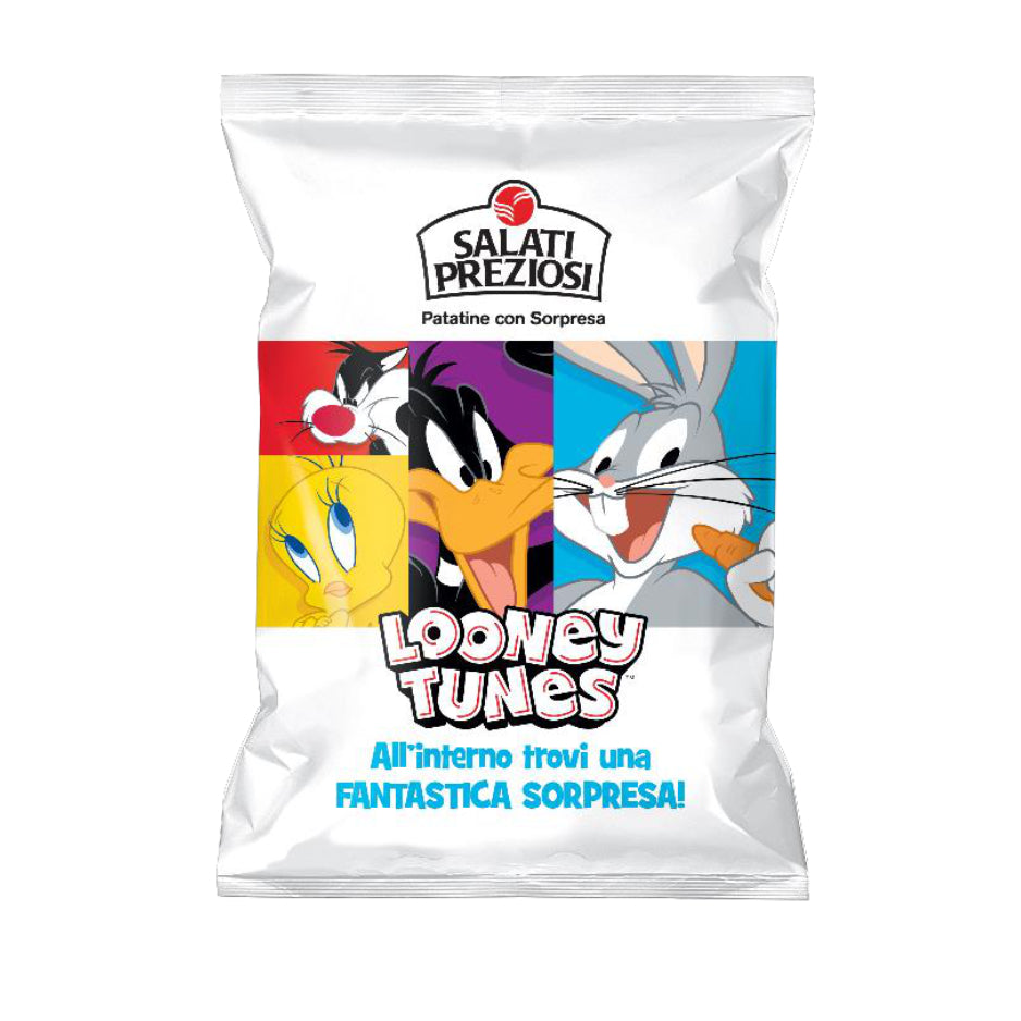 Chips Patatine con Sorpresa Looney Tunes Salati Preziosi - 25gr 24Pz